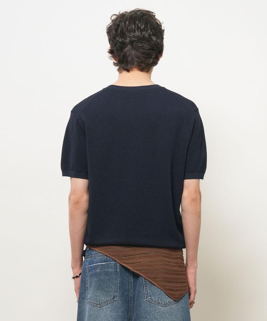 GENERALIDEA Man Temperature Cut Cool Classic Crew Neck Half Knit [Dark Navy] / Gf2Mkp022
