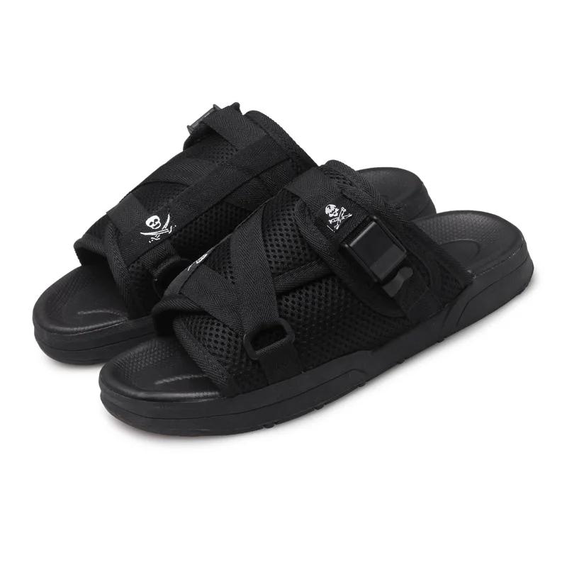 

Новые стильные мужские летние туфли, парусиновые тапочки, модные парные тапочки, шлепанцы, удобная обувь, повседневные тапочки 36-44 5