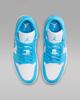 DC0774-104 Nike Air Jordan 1 Low White Gum Light Brown Dark Powder Blue (Women's