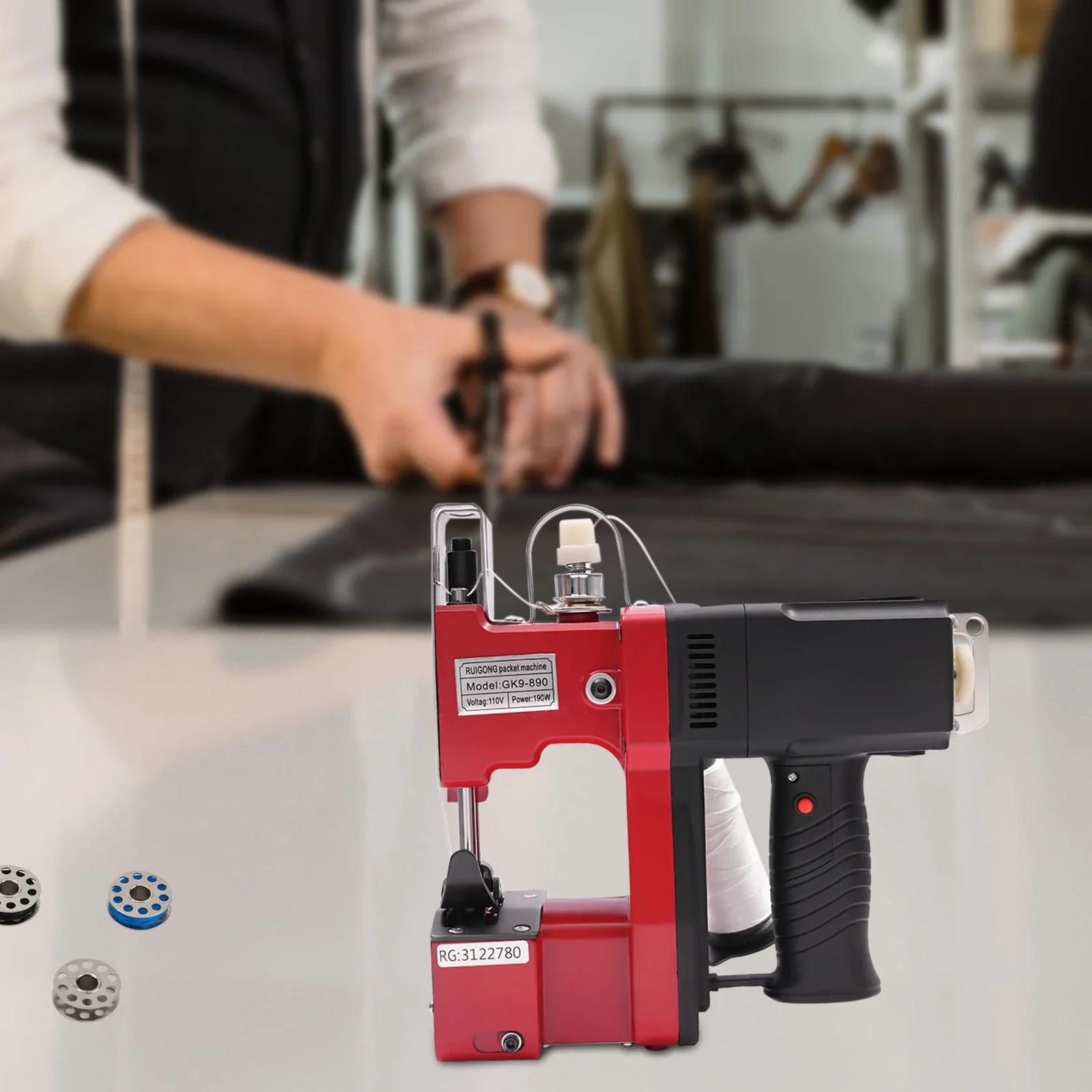 Electric bag sewing machine, industrial bag sealer with charger, high-speed portable electric bag sewing machine rosso