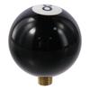 Black Ball Shift Knob Acrylic 5 6 Speed Gear Shifter Knob Round 2.1*2.1inch 8-Shaped Manual Shift Handle 3 Adapters