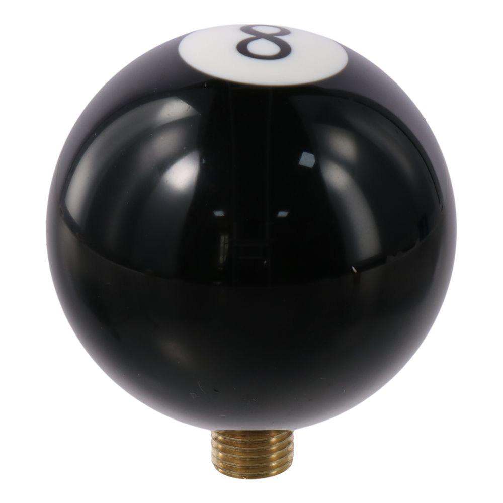Black Ball Shift Knob Acrylic 5 6 Speed Gear Shifter Knob Round 2.1*2.1inch 8-Shaped Manual Shift Handle 3 Adapters