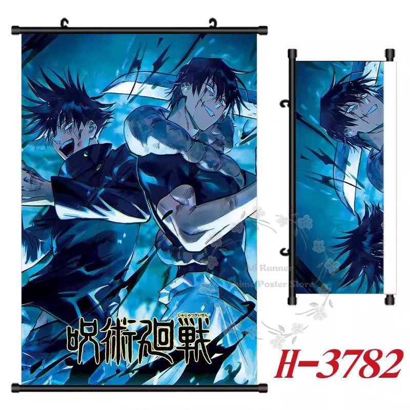 Ultimo Poster J-Jujutsu K-Kaisen Rotolo Pittura Periferica Pittura da Appendere Comodino Soggiorno Parete di Sfondo Pittura su Stoffa