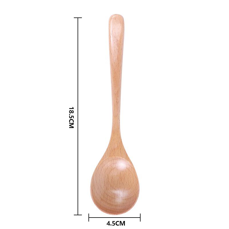 Japanese Nanmu Wooden Spoon for Kids - Perfect for Ice Cream, Watermelon, and Desserts