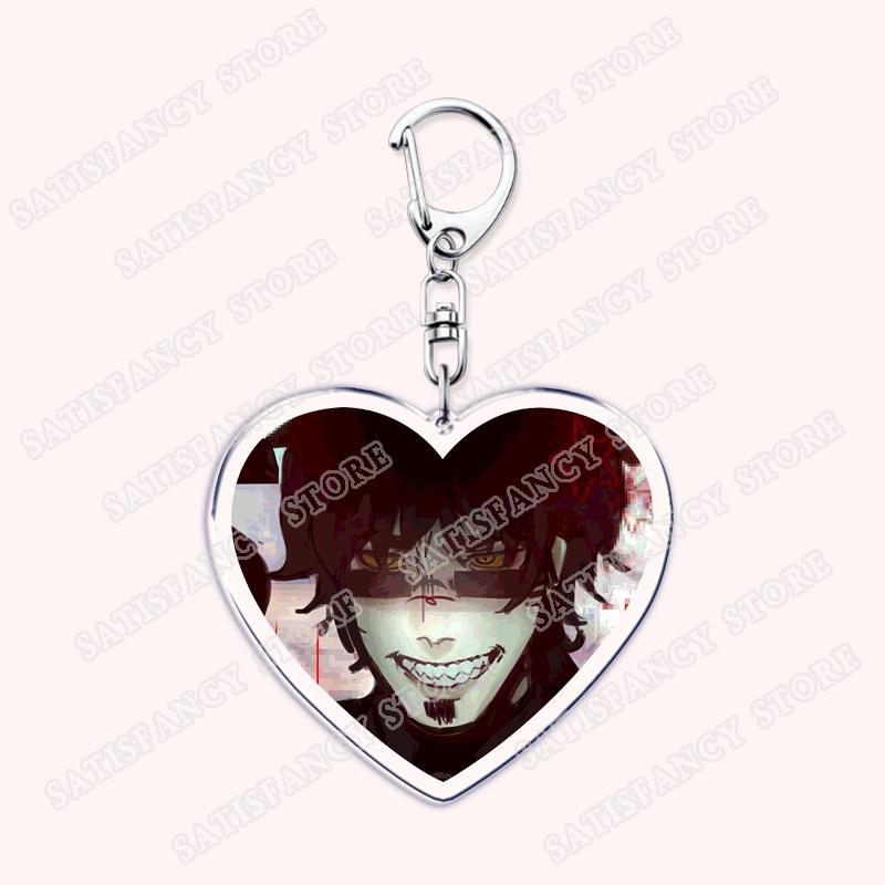 YKMET Game Love Boyfriend To Death Heart Shape Keychain for Accessories Pet Strade Ren Keyring Jewelry Friends Fans Gamers Gifts