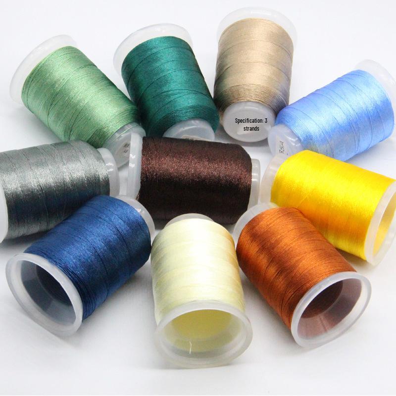 Vibrant Ice Silk Tassel Thread: 51 Colors for DIY Bracelets & Necklaces