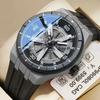 Mark Fairwhale New Fashion Rotating Propeller Dial Quartz Watches for Men Silicone Strap Luminous Waterproof Sports Mens Watches