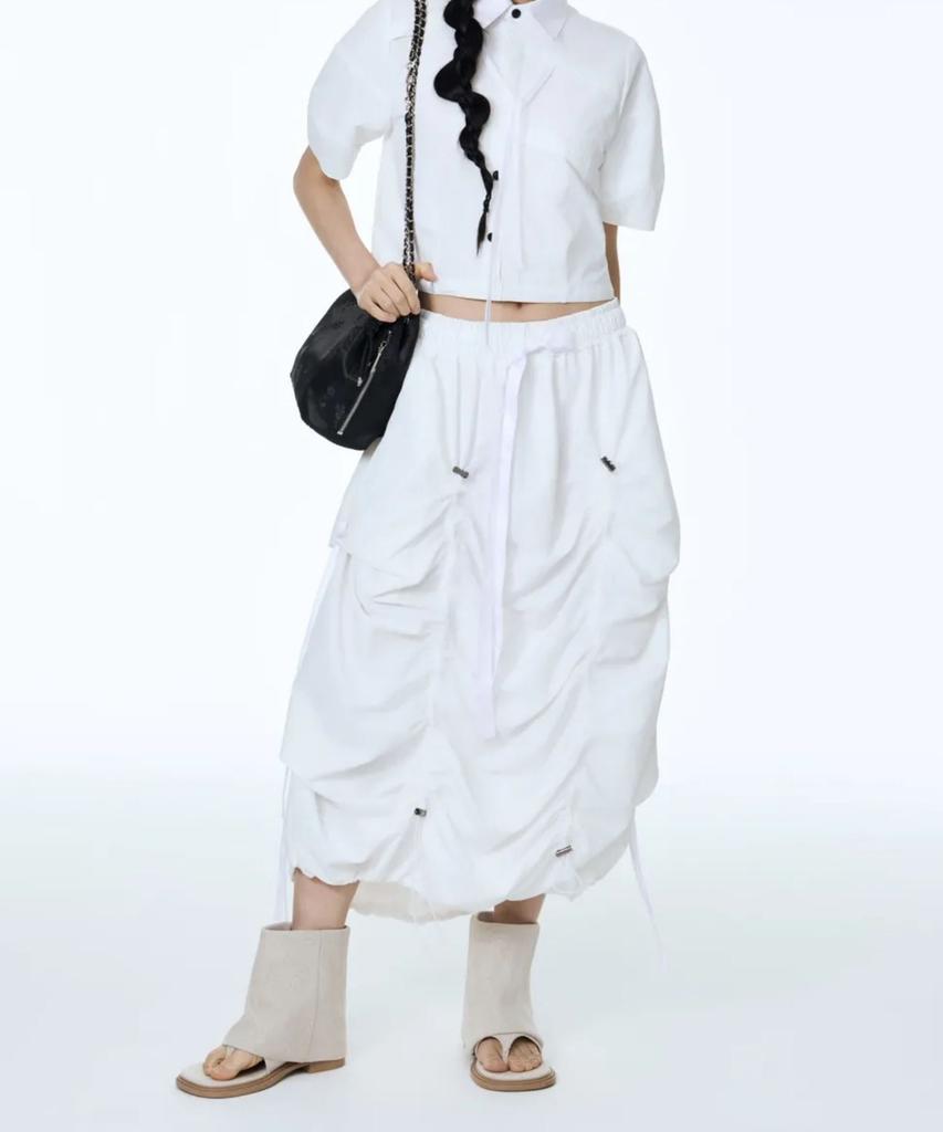 Chil Hana Two Six Girdle String Skirt (White)
