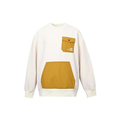Felpa girocollo color block in pile sherpa Uomo Top Bianco sporco VN0A5H7M3KS