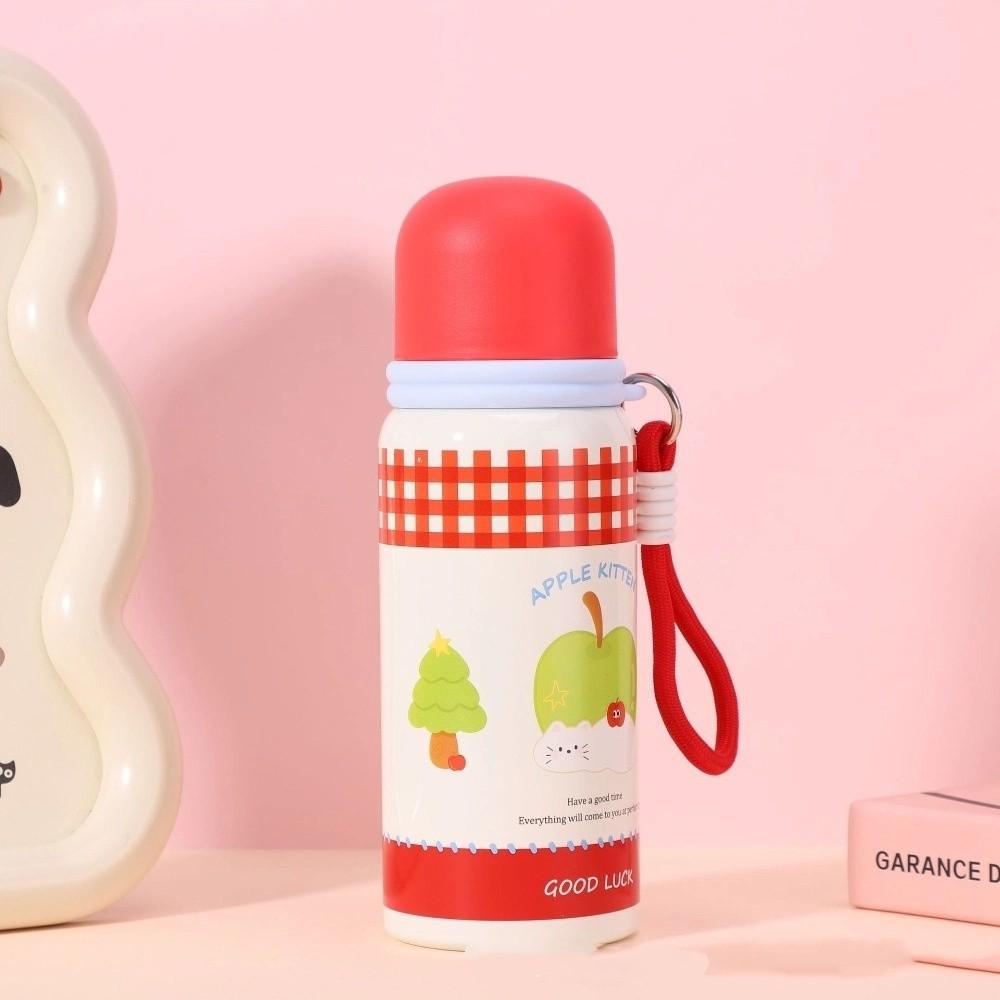 600ML New Cute Cartoon Thermal Cup Large Capacity Stainless Steel Water Cup Portable Fall Prevention Insulated Water Bottle
