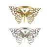 Pack Of 12 Elegant Butterfly Napkin Rings For Weddings And Formal Dining Event Durable Iron Nepkin Holders Accessory
