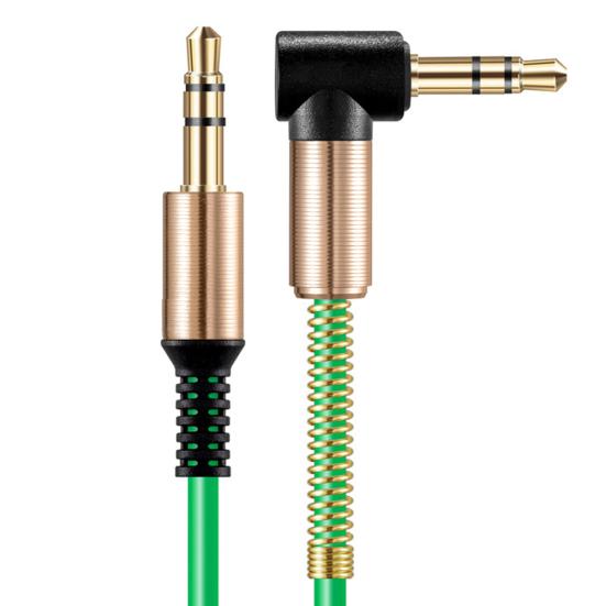 3.5mm Male Straight to Elbow Audio Adapter Cable Cord for Phone MP3 Car Speaker
