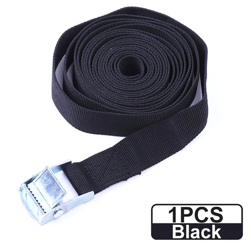

2M Cargo Strap Buckle Tie-Down Belt Tow Rope Strong Ratchet Belt For Luggage Bag Black
