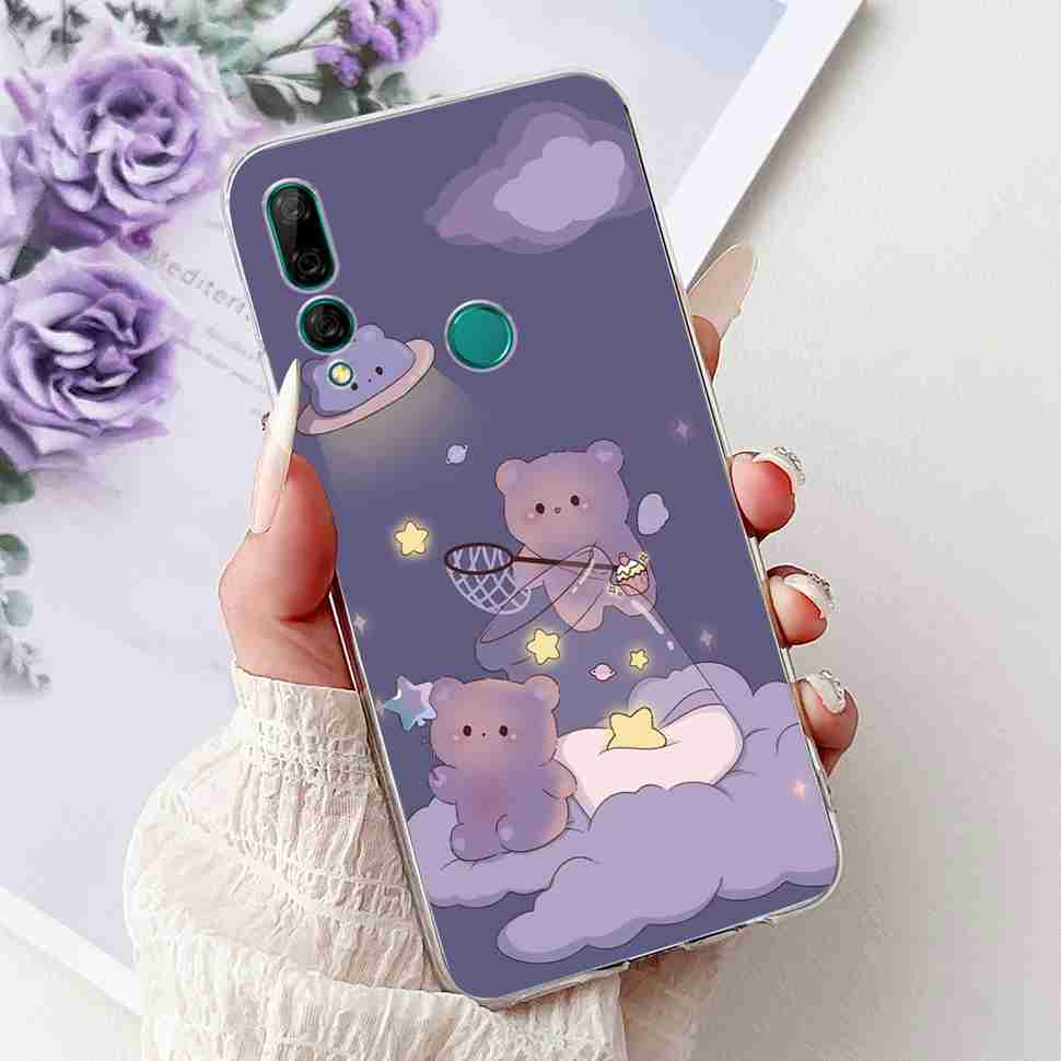 For Huawei Y9 Prime 2019 6.59" Case Cute Balloon Girl Flower Soft Silicone TPU Cover For Huawei Y9Prime 2019 STK-L21 Phone Shell