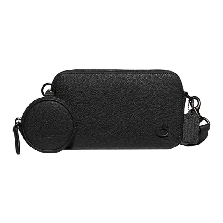 New COACH Charter Cow Leather Combo Bag, Storage Bag, Shoulder Bag, Crossbody Bag Small Men's Black CC070-BLK