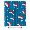 GAETU Bathroom Curtain Christmas Santa Claus Holiday Festive Shower Curtain Waterproof Modern Decor Xmas Pattern Home Textile