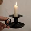 1 Europeisk stil Järn Ljusstake Enkel Lätt Lyx Metall Enkelhuvud Vintage TeKopp Ljusstake