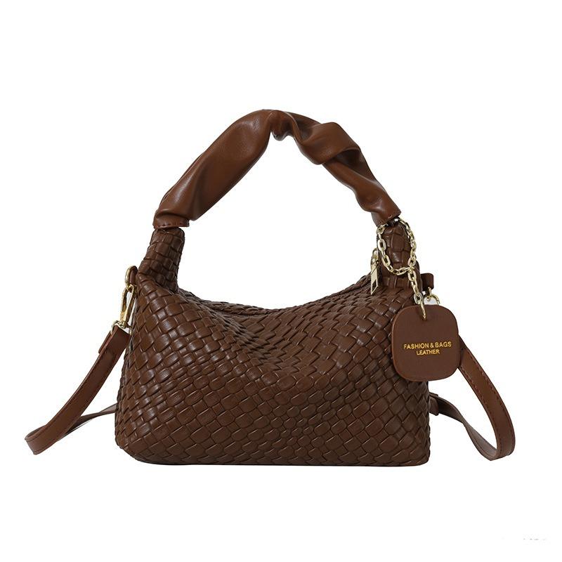 Bags Women's autumn and winter fashion weaving solid color texture casual commuting shoulder messenger bag