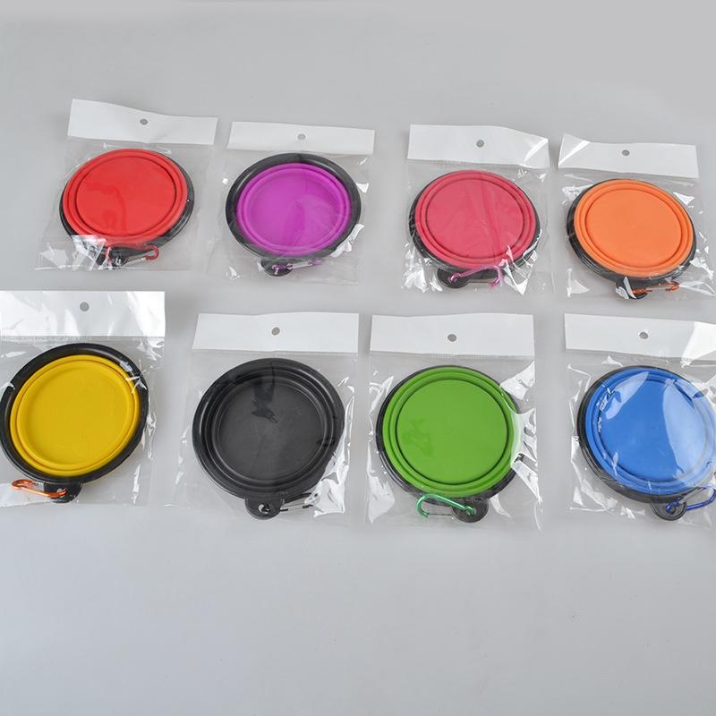 Collapsible Dog Pet Folding Silicone Bowl Outdoor Travel Portable Puppy Food Container Feeder Dish Bowl