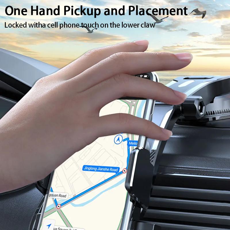 A29Car Phone Holder Stand Dashboard Mount 360° Rotatable Gravity Smartphone Holder With Extension Rod Bracket Gps Support