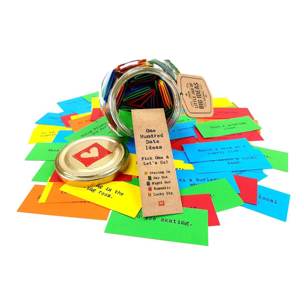 100 Date Ideas Glass Bottle Creative Glass Bottle Memo Valentines Day Date Ideas Can for Couple Anniversaries Girlfriend