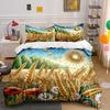 Nature-Inspired Wheat Field Art Soft Comfortable Duvet Cover Bedding Set Included 1*Duvet Cover & 2*Pillowcases, Gift