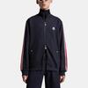 Moncler Striped Letter Pattern Stand Collar Zip Loose Long Sleeve Sweatshirt Men sweatshirt Navy-Blue I10918G00052V8162778