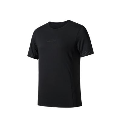 Comfortable Simple Sports Moisture Wicking Versatile Round Neck Slim Fit Short Sleeve T-Shirt Men Tops Basic-Black 152520113-3