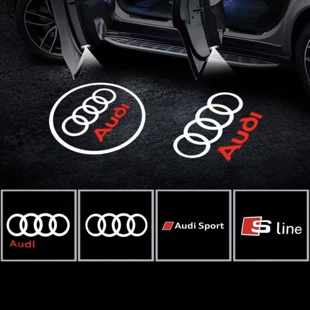 2/4p Led Car Door Welcome Light Projection lamp For AUDI A3 A4 A5 A6 C5 B5 B6 B7 B8 B9 A7 A8 Q7 Q5 Q3 RS TT sline quattro Logo