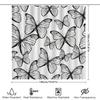 Black White Butterfly Printed Waterproof Shower Curtain Set For Bathroom Decor Home Textiles