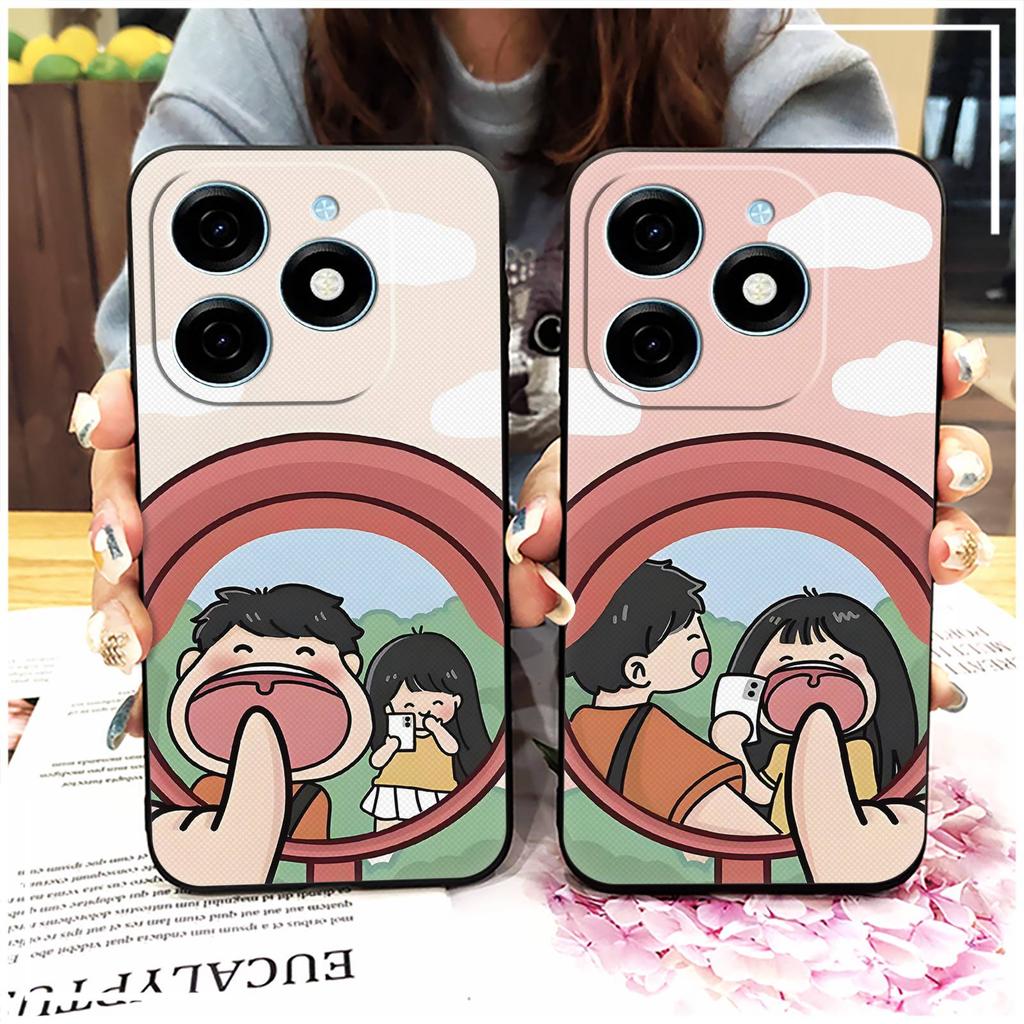 Odolné pouzdro na telefon s graffiti pro Tecno Spark20/KJ5 Vodotěsné Ochranné Protiprachové Měkké pouzdro Módní design Roztomilý Pár