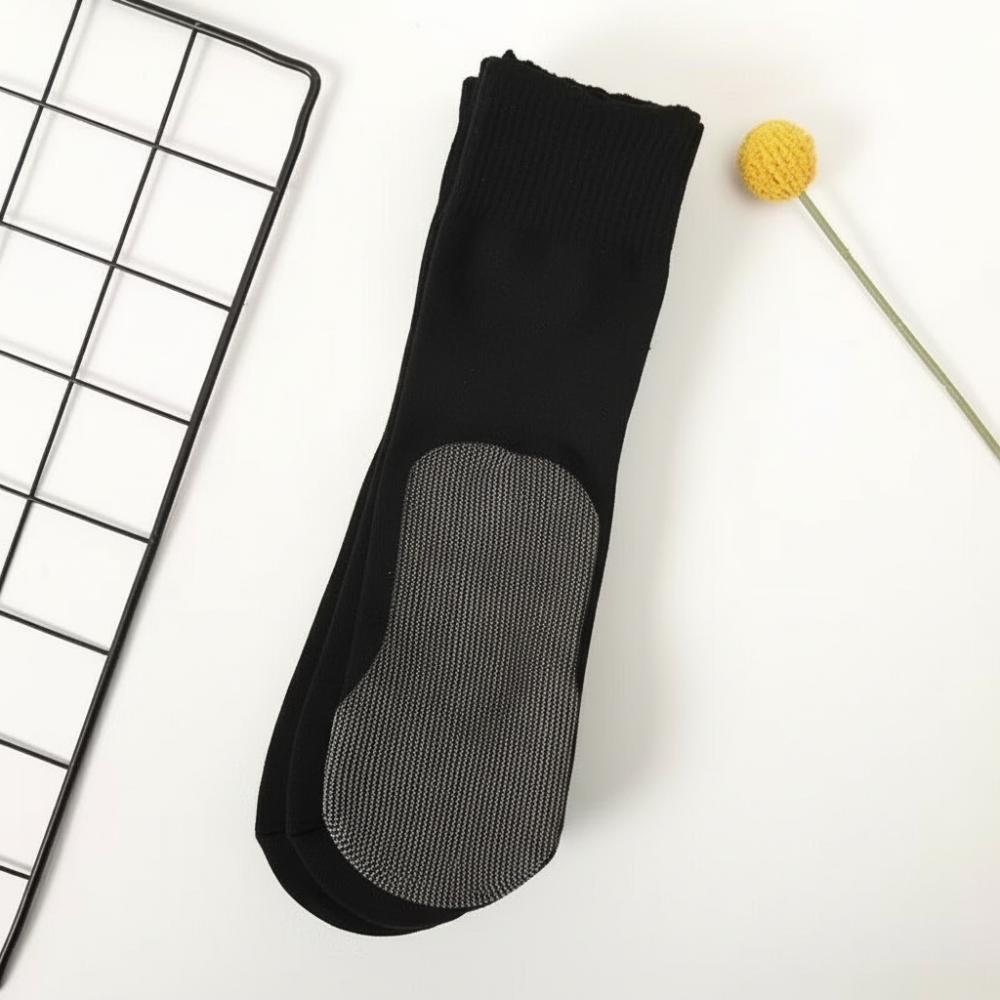 

10Pairs Breathable Ultra Thin Socks Seamless Cotton Sole Silk Hosiery Elastic Solid Color Anti Slip Short Socks Spring Summer 35-39 чорний