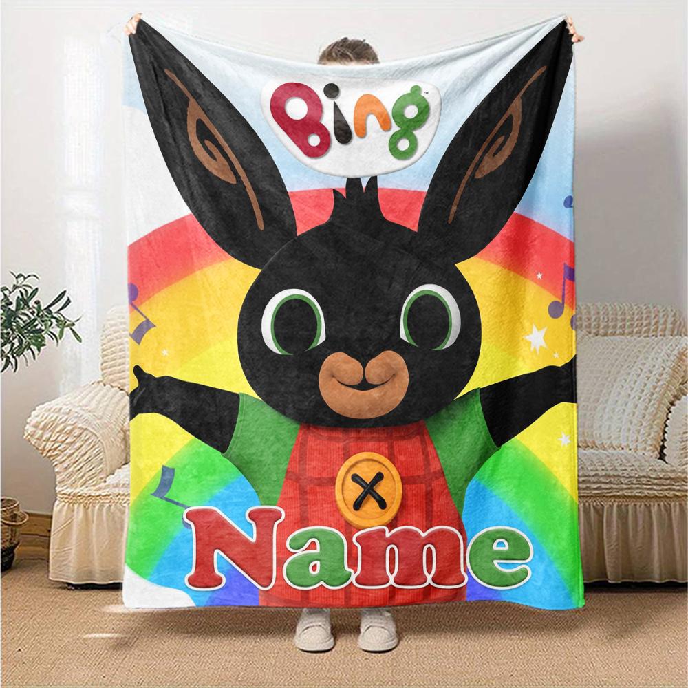 Custom Name Theme Printed Blanket Perfect For Couch Bed Travel Outdoor Use Machine Washable Cozy Durable