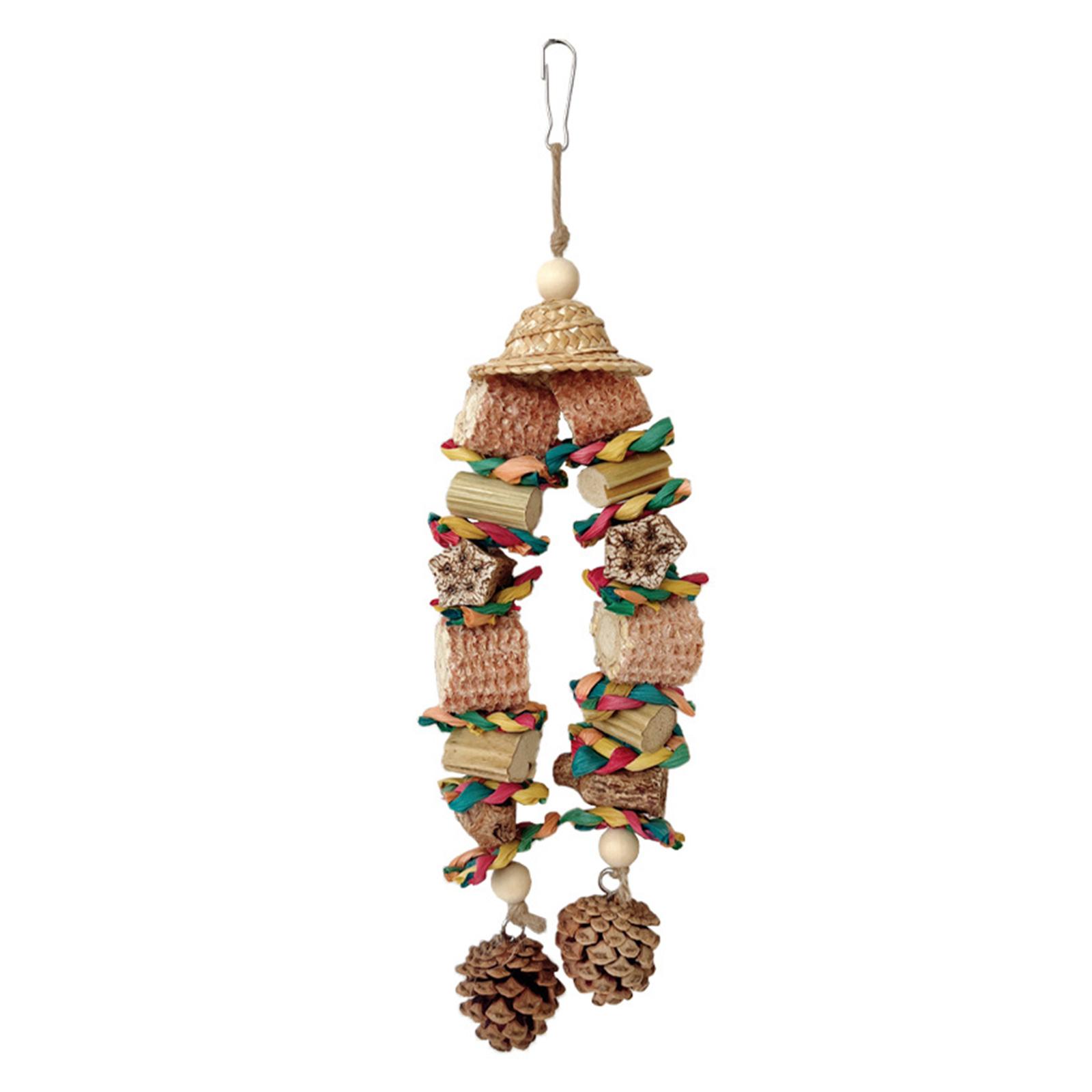 

Маленькая жевательная игрушка для мелких животных, жевательная игрушка для птиц, попугаев, деревянная жевательная игрушка для моляров, для жевания, для чистки зубов, принадлежности