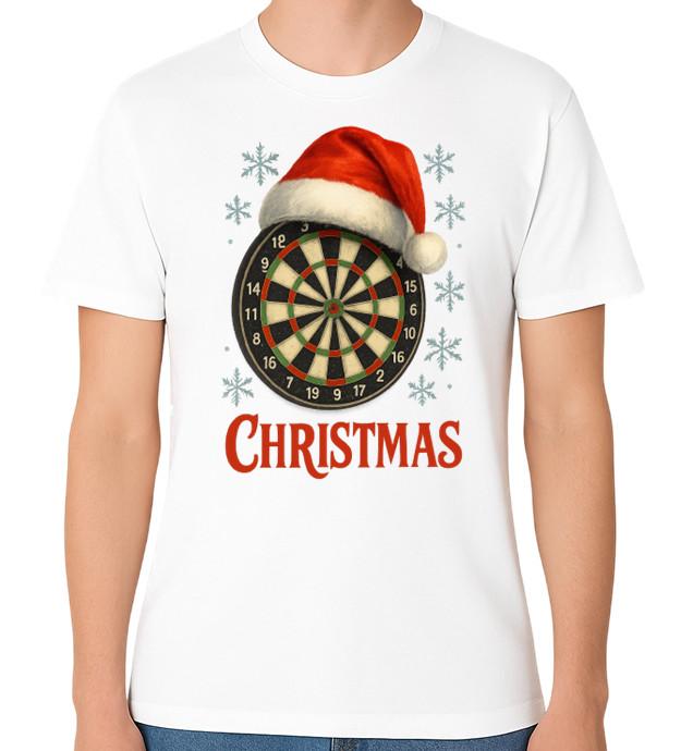 

Darts Santa Hat Unisex T-Shirt Merry Xmas Men Ladies Top Christmas Tee 5XL різнокольоровий