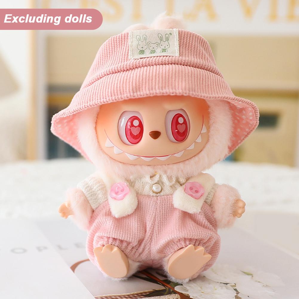 

Для 17 см куклы Лабубу одежда модная одежда комбинезоны кукольная одежда цветное соответствие шляпа куклы аксессуары милые украшения 02
