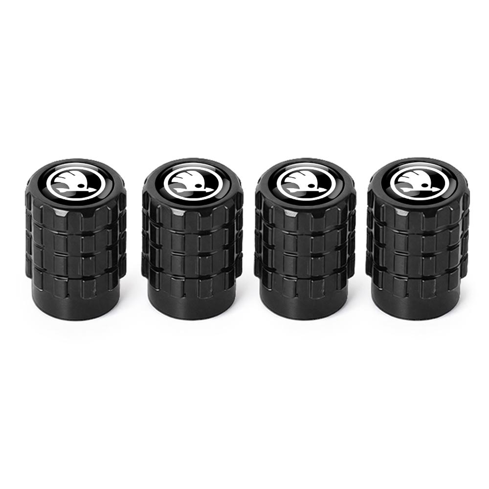 Vbjny0 Car Styling Metal Car Tire Valve Caps Dust Prevention Accessories For For Skoda Octavia MK2 MK3 A7 Fabia Karoq Kodiaq VII Rapid