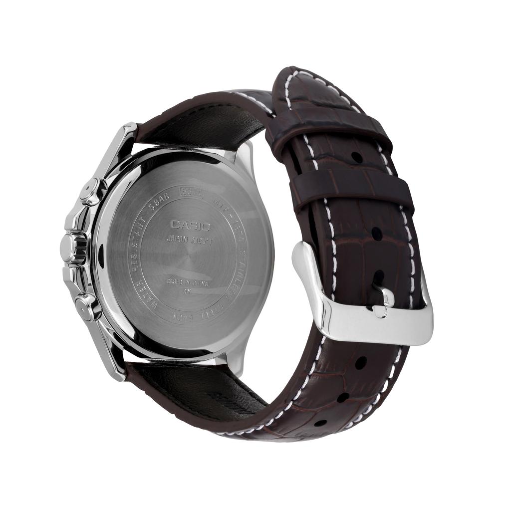 CASIO Men Standard Series 47mm Silver Watch MTP-1374L-7A MTP-1374L-7A