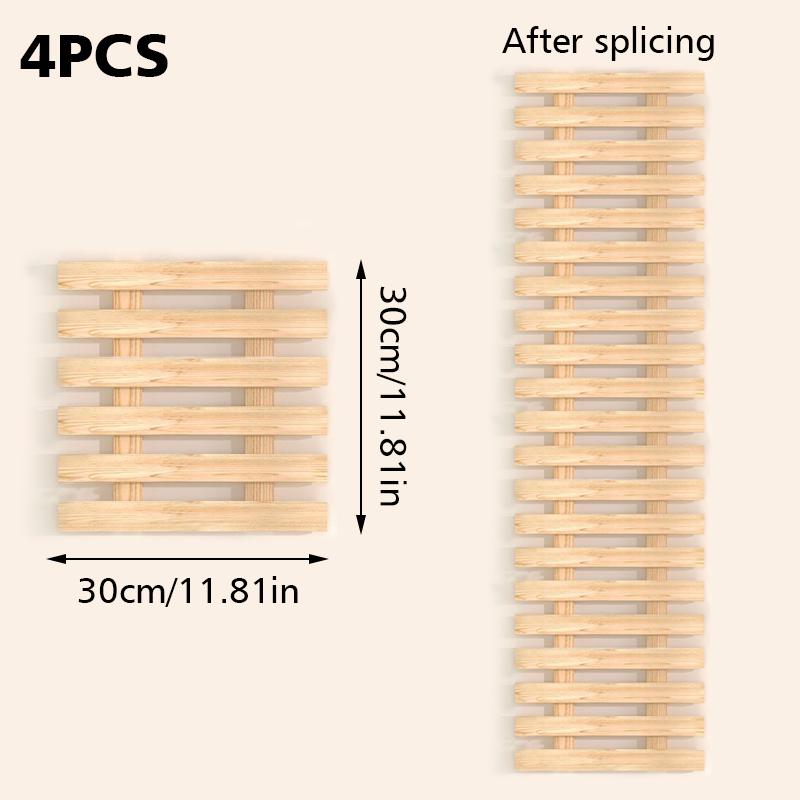 1/2/3/4pcs Wooden Hanging Rack Bohemian Anti-corrosion Flower Shelf Layout Living Room Potted 30x30cm