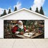 Classic Christmas backdrop for a large garage door, New Year's party backdrop, winter scene, decorative banner47