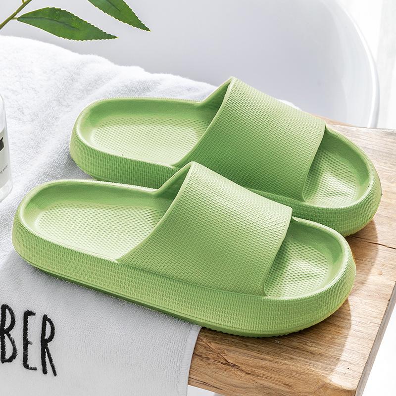 Summer popular cool slippers female couple style home bathroom non-slip indoor and outdoor wear thick bottom stepping on shit slippers