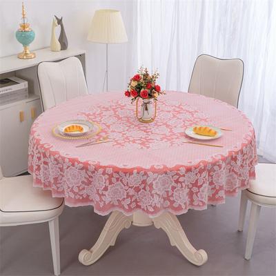 Nouvelle nappe circulaire colorée imperméable à l'eau et à l'huile pour table à manger ronde, anti-brûlure, non lavable