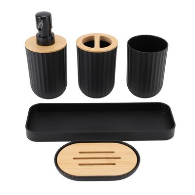 Bathroom Accessories Set Soap Dispenser and Toothbrush Holder Mouthwash Cup Bathroom Organizer for