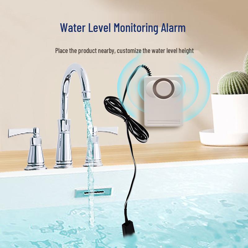 Wall-Mounted Waterproof Kitchen Sink Water Leak Alarm Detector