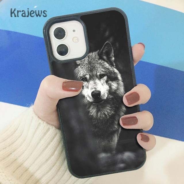 Krajews Animal The Wolf Howl Soft Phone Case Cover For IPhone 18 17 Air 16 15 14 plus 11 12 13 pro max coque Shell Fundas