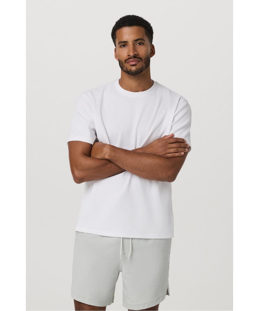 VUORI [Men] Short Sleeve Lightweight Tech Waffle Tee - Relaxed Fit_White _Vr16321029
