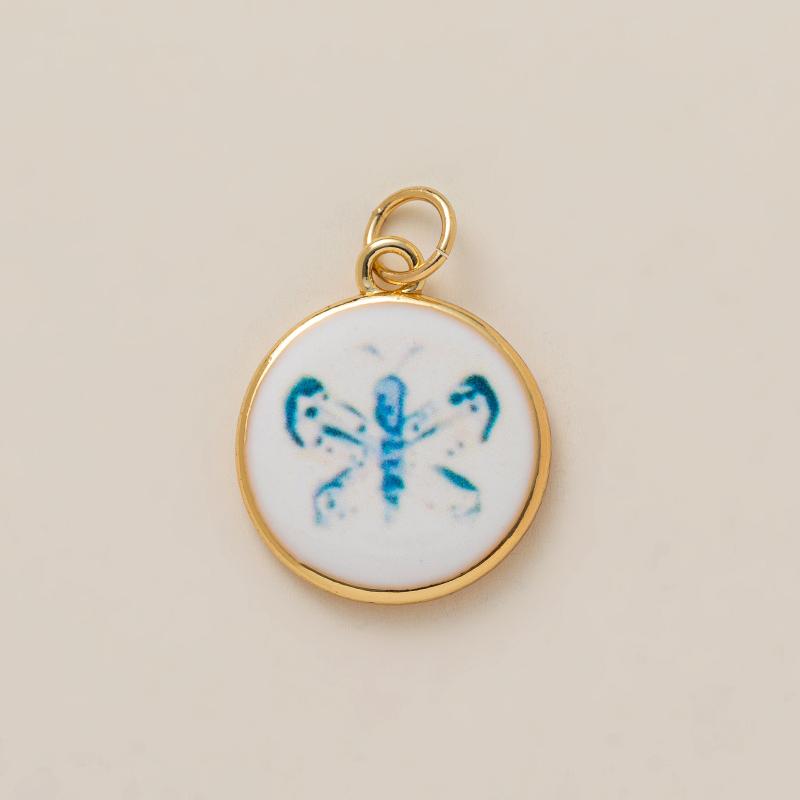 Colorful Dopamine Pendant With Oil Droplets Cute Strawberry Crab Heart Shell Pattern Diy Pendant Charms For Jewelry Making