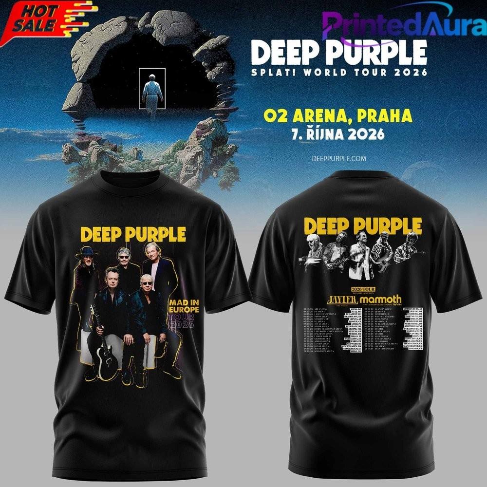 T-shirt Unisexe en Coton Deep Purple SPLAT World Tour 2026 LI197