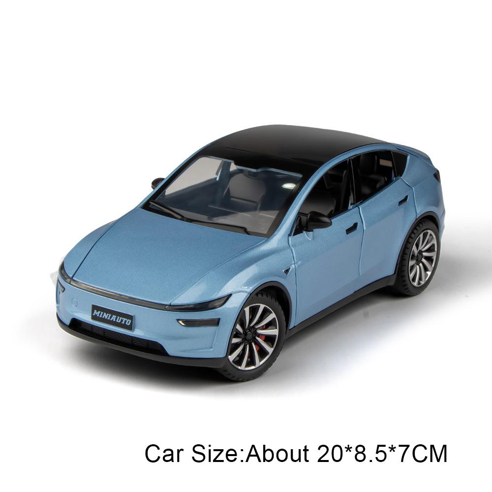 1:24 Model Y Roadster Model Alloy Diecast Toys Car Shock Absorption Doors Opened with Pull Back Models Children's Holiday Gifts