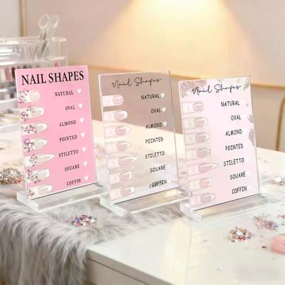 Holder Nail Shapes Nail Tip Display Board Advice Board Acrylic Nail Shape Guide False Showing Salon Display